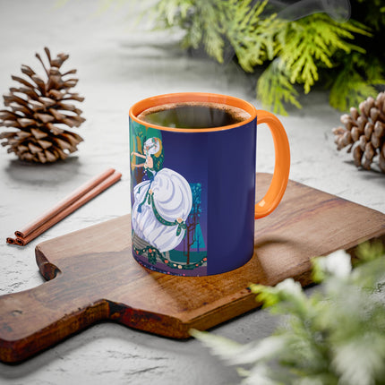 Moonlit Garden Waltz Colorful Mug (11oz, 15oz) – Rococo Romance, Garden Elegance & Enchanted Dance