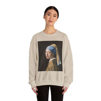 Girl with a Pearl Earring by Johannes Vermeer Heavy Blend™ Crewneck Sweatshirt