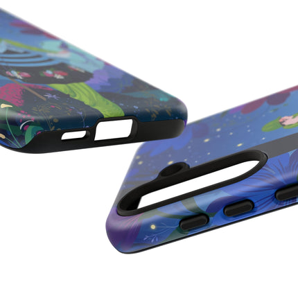 🌸🐦 The Lady Of The Midnight Bird Garden Phone Case – Art Deco Floral Fantasy