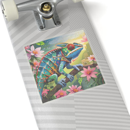 Camouflage Chameleon Kiss-Cut Stickers (4 Sizes)