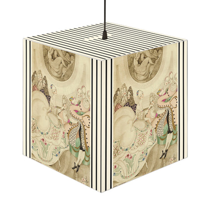 Sur talons rouges (On Red Heels) pl 01 by Gerda Wegener Light Cube Lamp