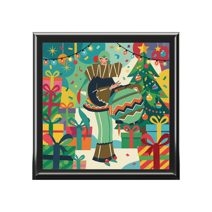 🎄✨ The Lady Of The Christmas Ornament Jewelry Box – Art Deco Holiday Fantasy