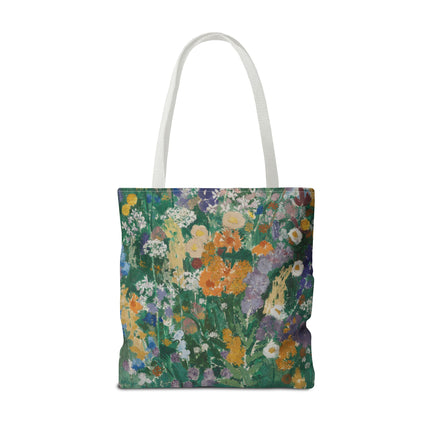 Flowers on the Mountain by August Babberger Tote Bag (AOP)