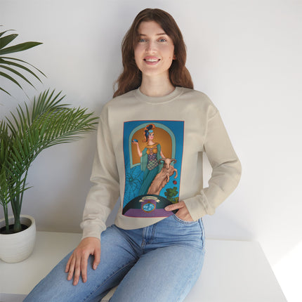 March & Aquamarine (Gem Series) by Sofia Chiostri Unisex Heavy Blend™ Crewneck Sweatshirt