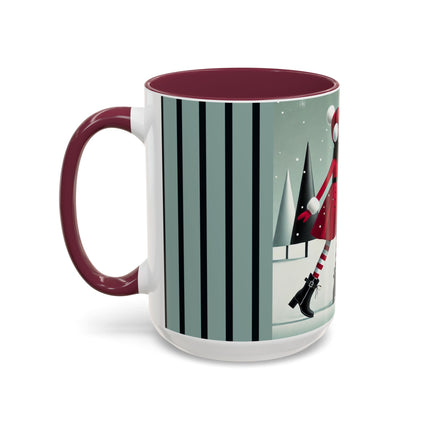 Red Sled & Curious Cats Colorful Mugs (11oz, 15oz)
