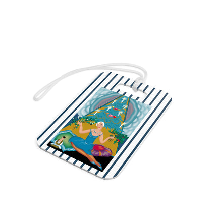 Art Deco Christmas Elegance Luggage Tag