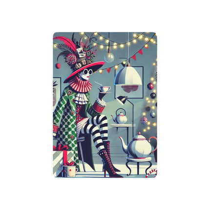 Whimsical Christmas Tea Party Playing Cards