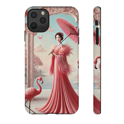 Petals, Porcelain, and Flamingos Phone Cases