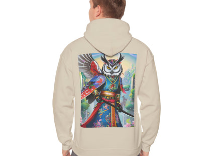 Cyberpunk Samurai Owl – Heavy Blend™ Hooded Sweatshirt