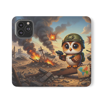 🦉🌟 The Owl on the Front Lines Flip Case – Courage & Quiet Strength