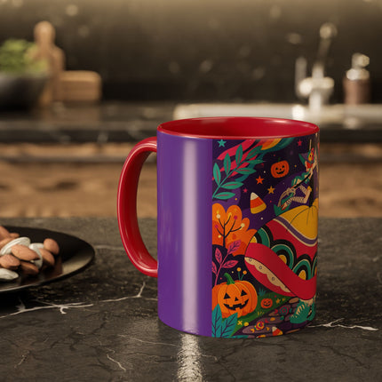 🌙🎃 The Lady Of Moonbeam Hollow Colorful Mug – Whimsical Halloween Charm