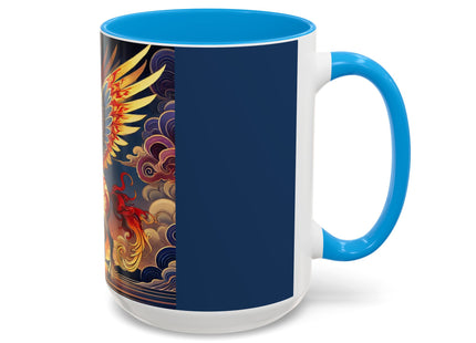 Flame-Winged Horse at Sunset Colorful Mugs (11oz, 15oz)