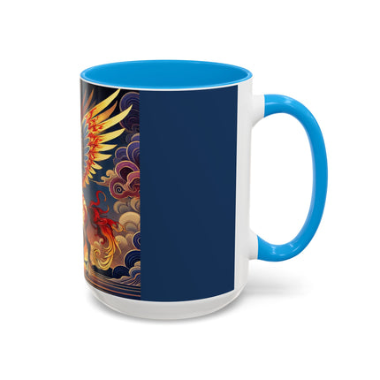 Flame-Winged Horse at Sunset Colorful Mugs (11oz, 15oz)