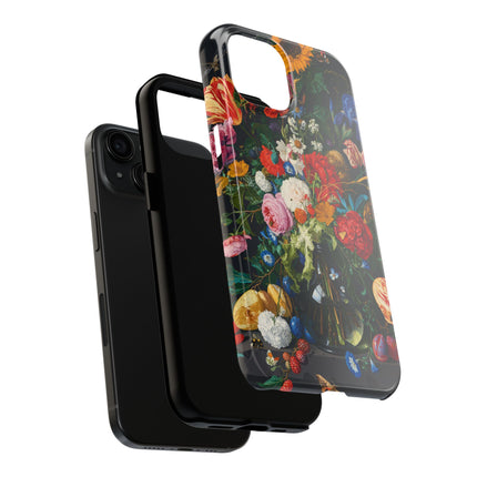 🌺🌙 The Midnight Garden Abundance Phone Case – Art Deco Floral Still Life