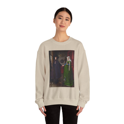 Arnolfini Portrait by Jan Van Eyck Heavy Blend™ Crewneck Sweatshirt