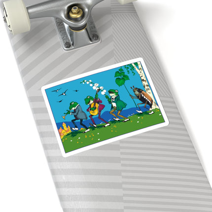 Frog and Beetle Band Kiss-Cut Stickers (4 Sizes)