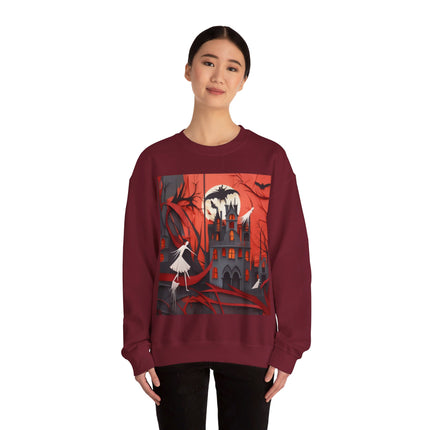 Halloween Night Scene Unisex Heavy Blend™ Crewneck Sweatshirt
