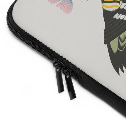 🐦🌹 Woodpecker & Rose Laptop Sleeve – Charming Beauty & Refined Simplicity