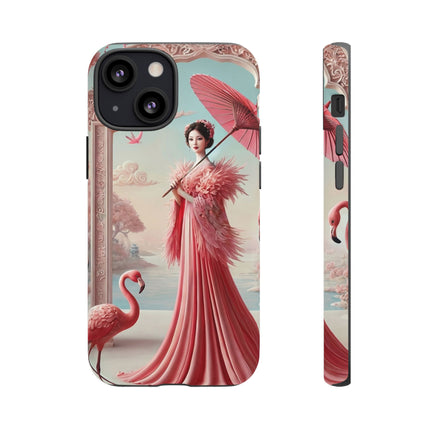 Petals, Porcelain, and Flamingos Phone Cases