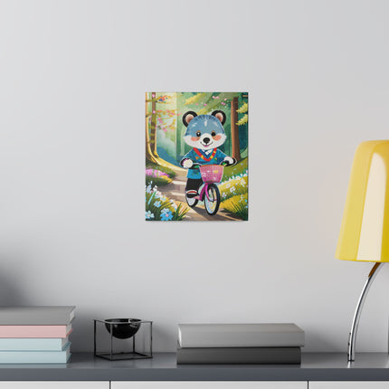 Furry Cyclist Matte Canvas, Stretched, 0.75"
