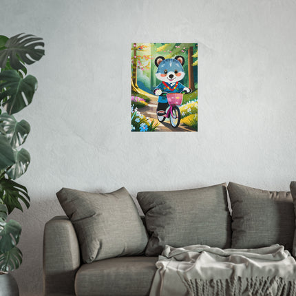 Furry Cyclist Fine Art Posters