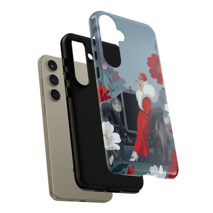 🚗🌺 The Lady Of The Grand Touring Car Phone Case – Art Deco Motoring Elegance