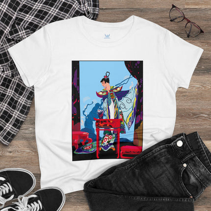 A Visual Journey by Umberto Brunelleschi Women's Midweight Cotton Tee