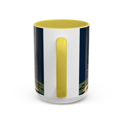 🌼🧡 The Midnight Floral Masquerade Colorful Mug – Art Deco Fashion Fantasy