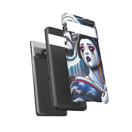 Geisha’s Black Ink Tears Phone Cases