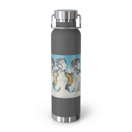 Reproduction of Ladies in Blue by Emile Gilliéron Copper Vacuum Insulated Bottle, 22oz