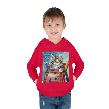 Whiskered Wanderings Toddler Pullover Fleece Hoodie