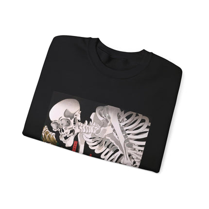 Mitsukuni Defying the Skeleton Spectre by Utagawa Kuniyoshi Heavy Blend™ Crewneck Sweatshirt