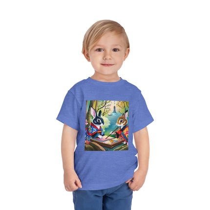 Fairy Animals Writing Wishes Toddler Short Sleeve Tee