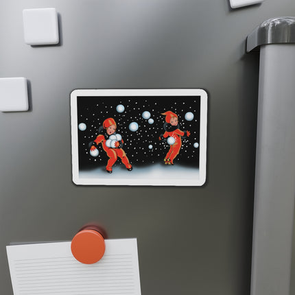 Festive Snowball Kiss-Cut Die-Cut Magnets (5 Sizes)