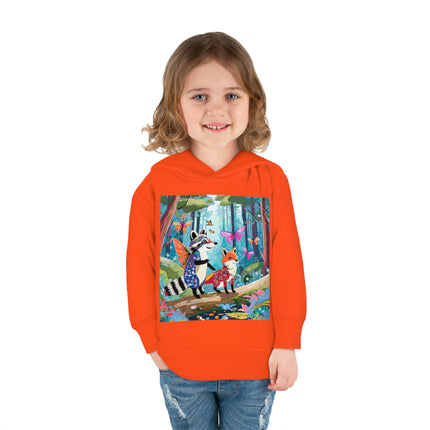 Whimsical Woodland Toddler Pullover Fleece Hoodie
