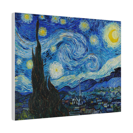 The Starry Night by Vincent Van Gogh Matte Canvas, Stretched, 0.75"