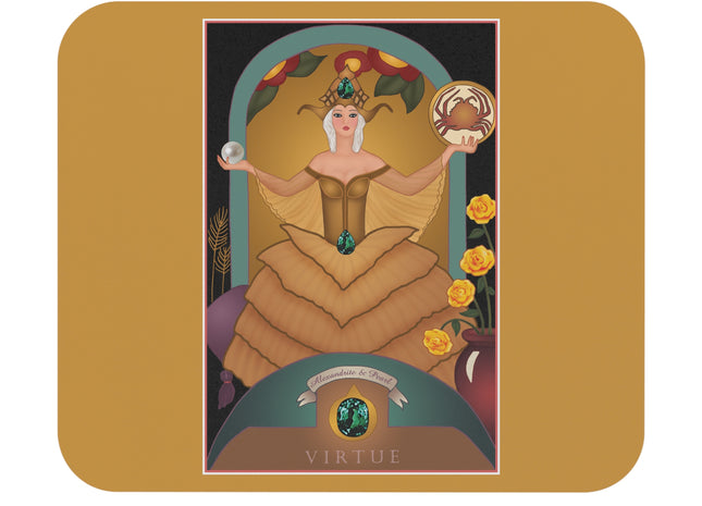 June & Pearl, Alexandrite (from the Gem Series) by Sofia Chiostri Mouse Pad, Rectangle