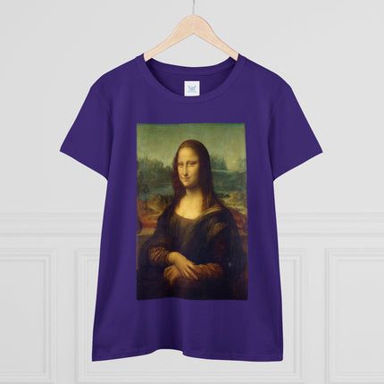 Mona Lisa by Leonardo da Vinci Women's Midweight Cotton Tee