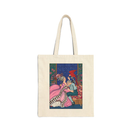 The Jealous Parrot by George Barbier Cotton Canvas Tote Bag