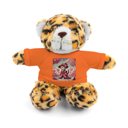 Whimsical Geisha Kitten in a Valentine Garden Stuffed Animals with Tee