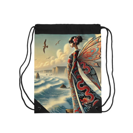 The Coastal Fairy Drawstring Bag – Serene Grace & Oceanic Magic