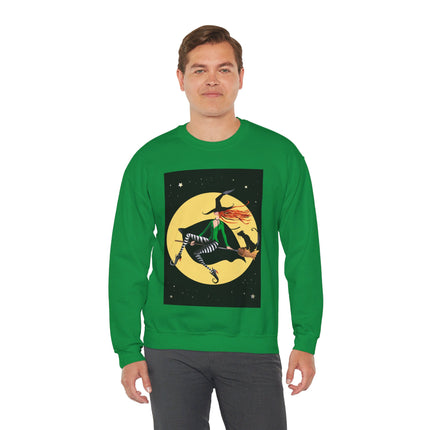 A Witch’s Moonlit Flight Unisex Heavy Blend™ Crewneck Sweatshirt