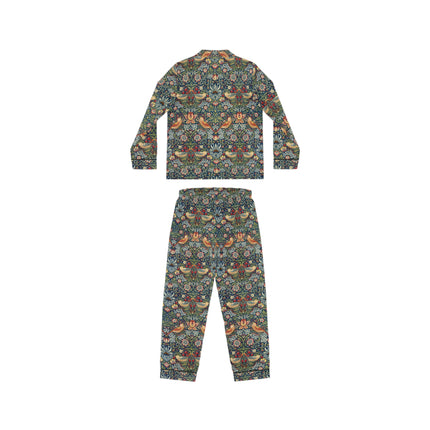 Strawberry Thief by William Morris Women's Satin Pajamas (AOP)