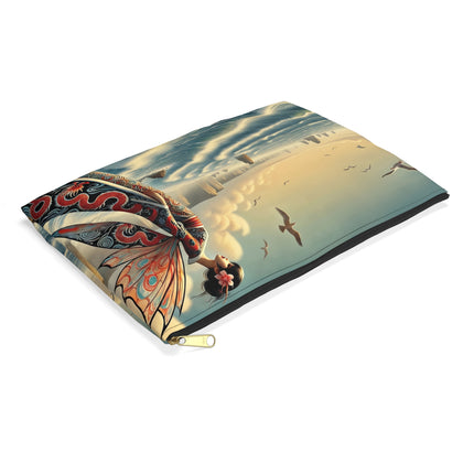 The Coastal Fairy Flat Pouch – Serene Grace & Oceanic Magic