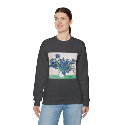 Irises by Vincent Van Gogh Heavy Blend™ Crewneck Sweatshirt