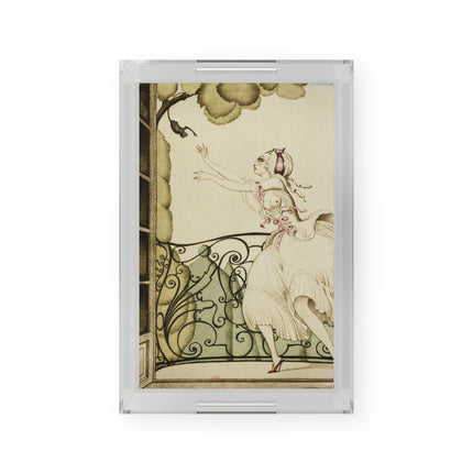 Sur talons rouges (On Red Heels) pl 02 by Gerda Wegener Acrylic Serving Tray
