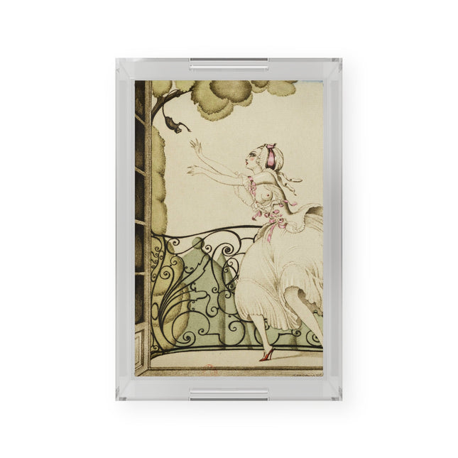 Sur talons rouges (On Red Heels) pl 02 by Gerda Wegener Acrylic Serving Tray