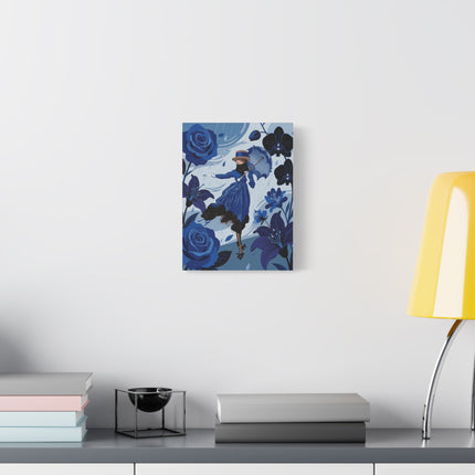 ☔💙 The Blue Rain Promenade Placemat – Art Deco Floral Fashion