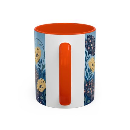 🌼🦋 The Enchanted Butterfly Garden Promenade Colorful Mug – Art Deco Floral Whimsy