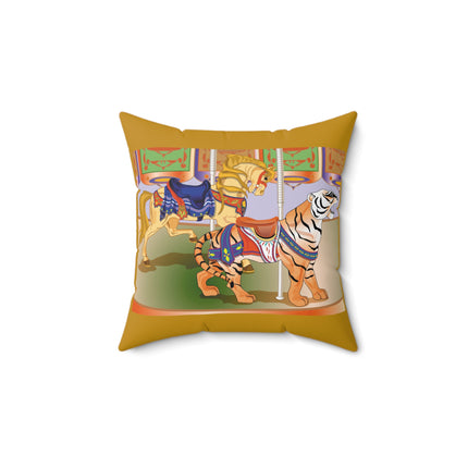 Carousel Splendor Spun Polyester Square Pillow